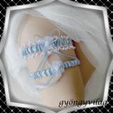 Esküvői, menyasszonyi harisnyakötő szett  ES-HK25-2HK halvány kék