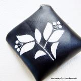 Kalocsai virágos textilbőr pénztárca, neszesszer