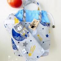 Kids uzsonnás táska szett maci a holdon