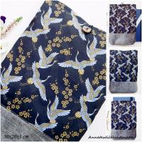 Könyvtok, tablettok, daru mintás, virágos vízhatlan