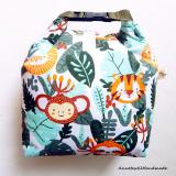 Uzsonnás táska dzsungel mintás, csatos, vízhatlan béléssel - Tuck-Bag