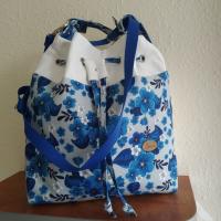 Vödör - királykék virágokkal 