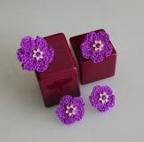 Lila 3részes ékszer szett