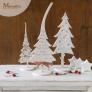 Téli erdő fenyőfa asztaldísz szett 